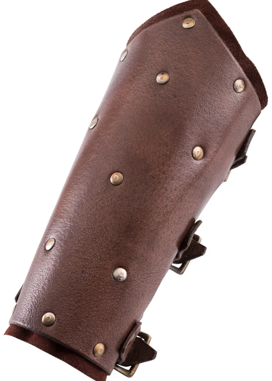 Armschützer aus Leder mit Nieten und Wildleder, Paar, versch. Farben