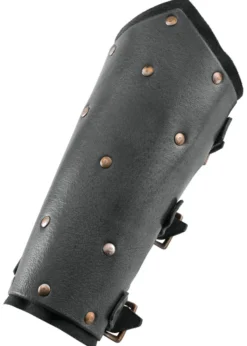 Armschützer aus Leder mit Nieten und Wildleder, Paar, versch. Farben