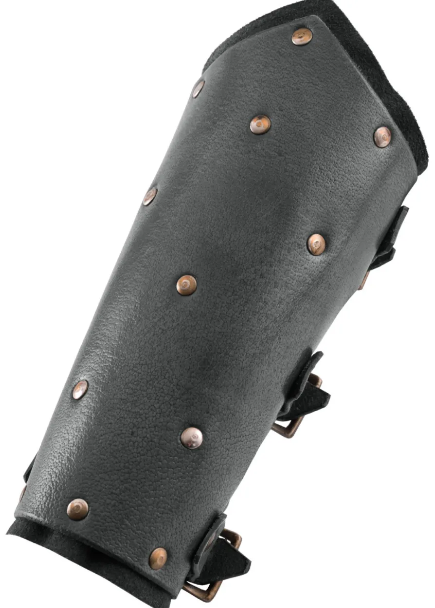 Armschützer aus Leder mit Nieten und Wildleder, Paar, versch. Farben