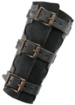 Armschützer aus Leder mit Nieten und Wildleder, Paar, versch. Farben