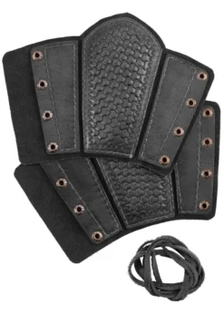 Armschützer aus Leder mit Prägung und Wildleder, Paar, versch. Farben