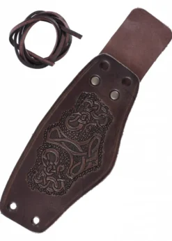 Armschützer aus Leder, mit Thorshammer, kurz