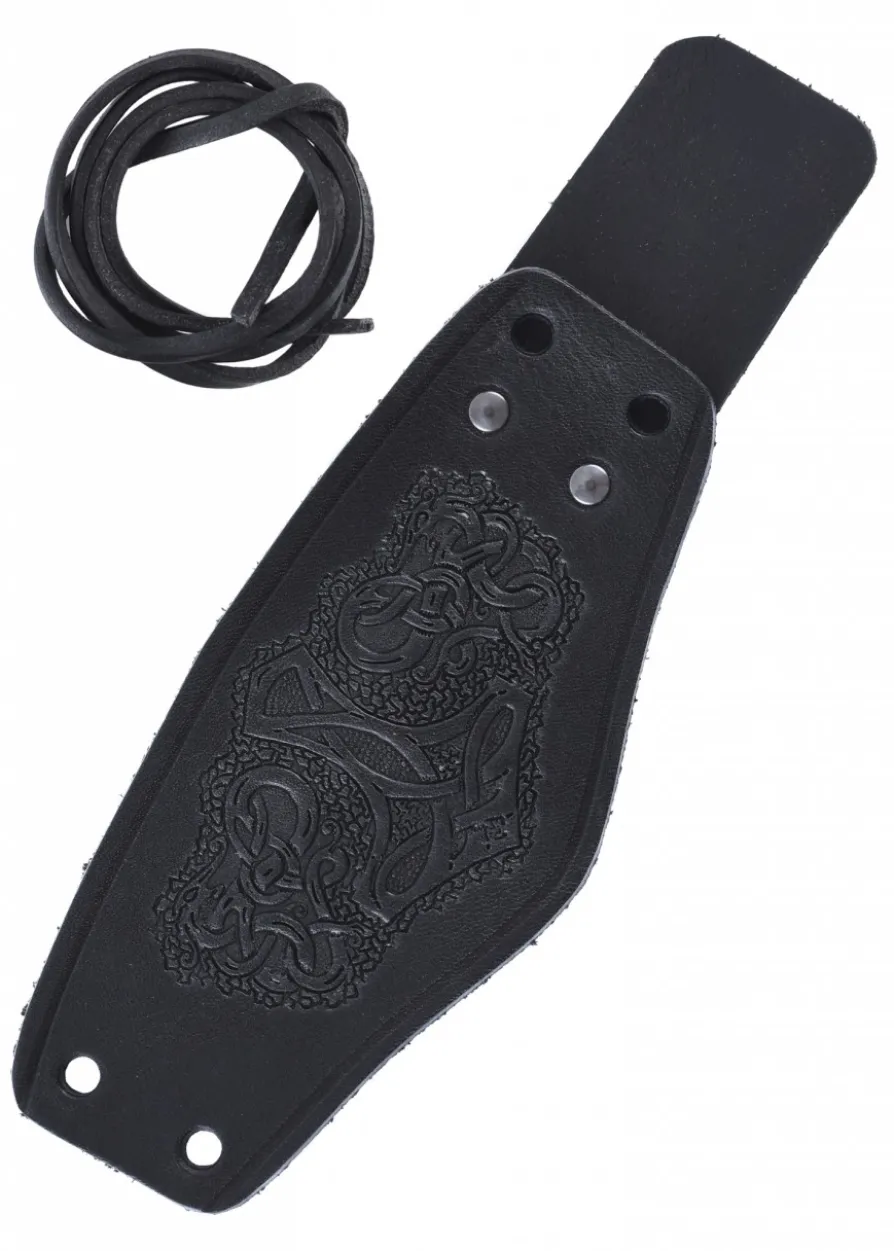 Armschützer aus Leder, mit Thorshammer, kurz