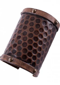 Armschützer aus Leder ohne Zierbeschläge