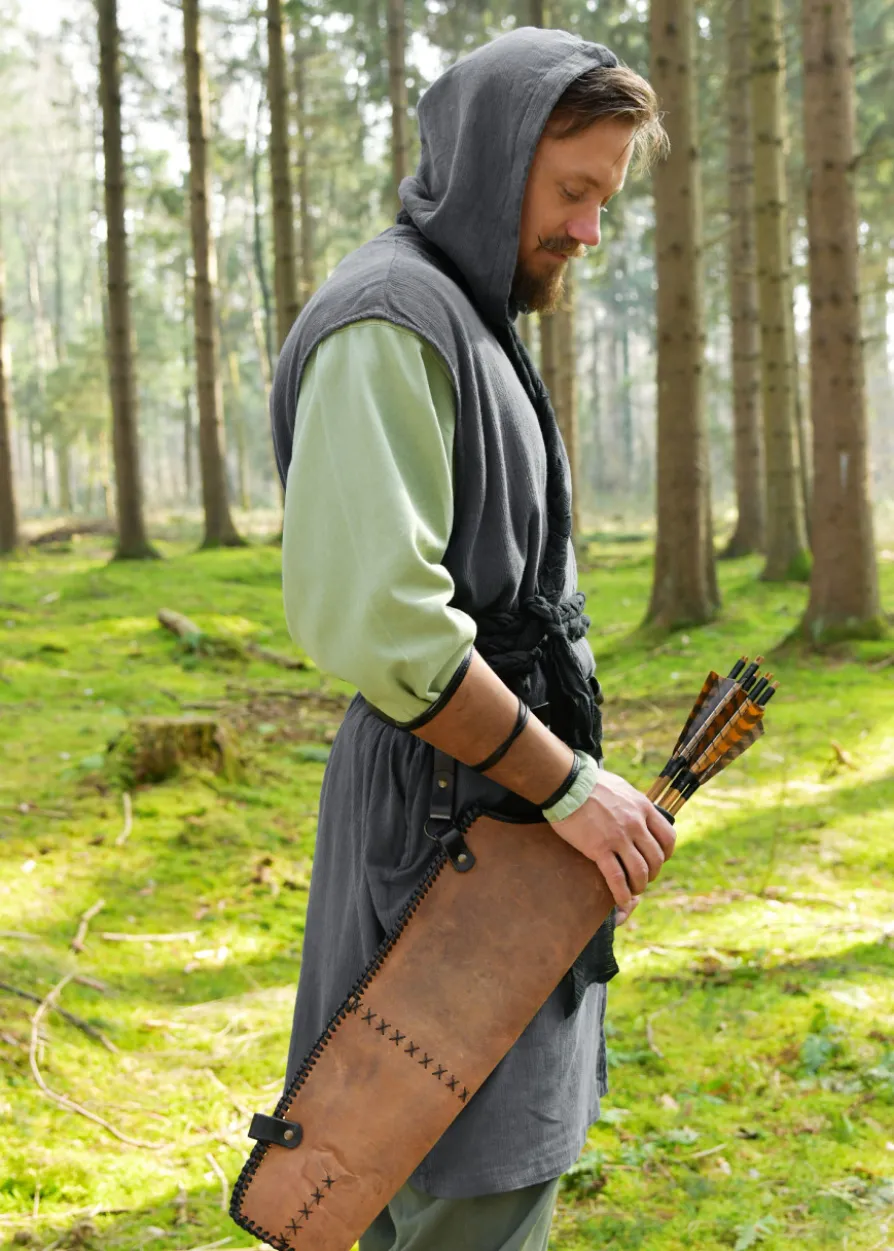 Armschutz aus Leder, Paar, braun