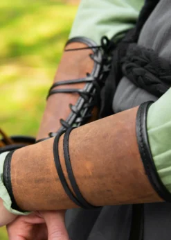 Armschutz aus Leder, Paar, braun