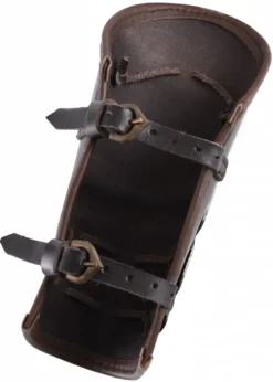 Armschutz aus Stahl und Leder