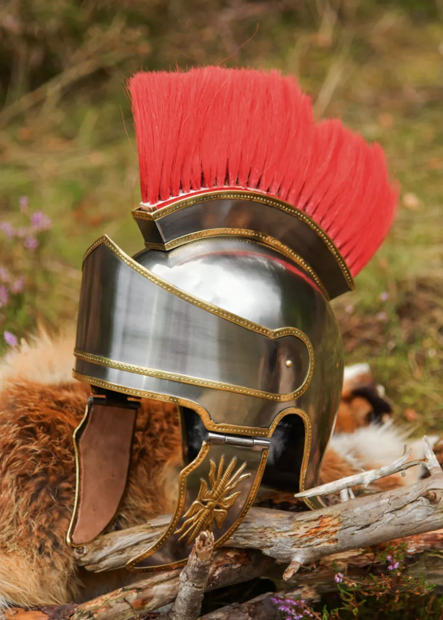 Attischer Helm mit Haarbusch, 1,6 mm Stahl