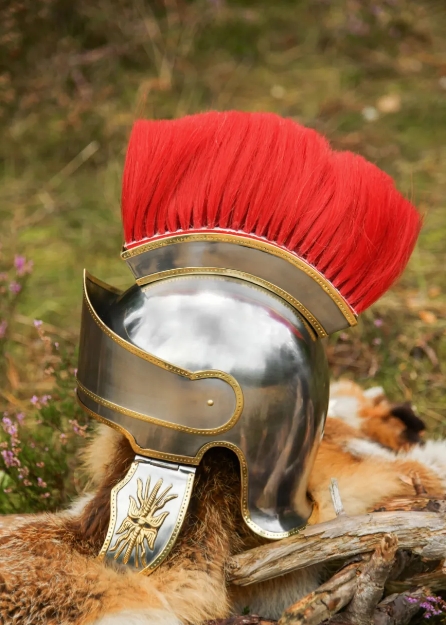 Attischer Helm mit Haarbusch, 1,6 mm Stahl