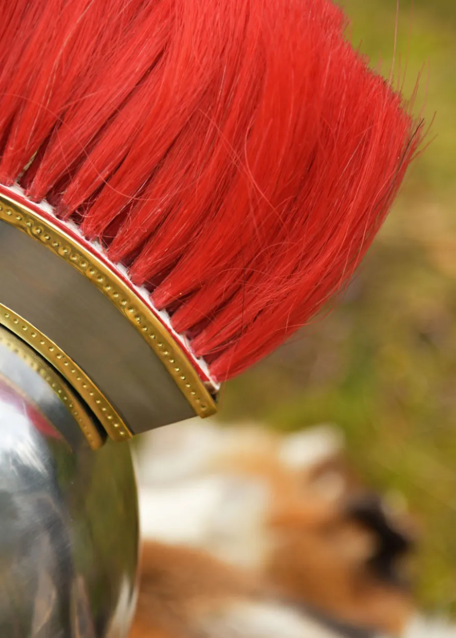 Attischer Helm mit Haarbusch, 1,6 mm Stahl