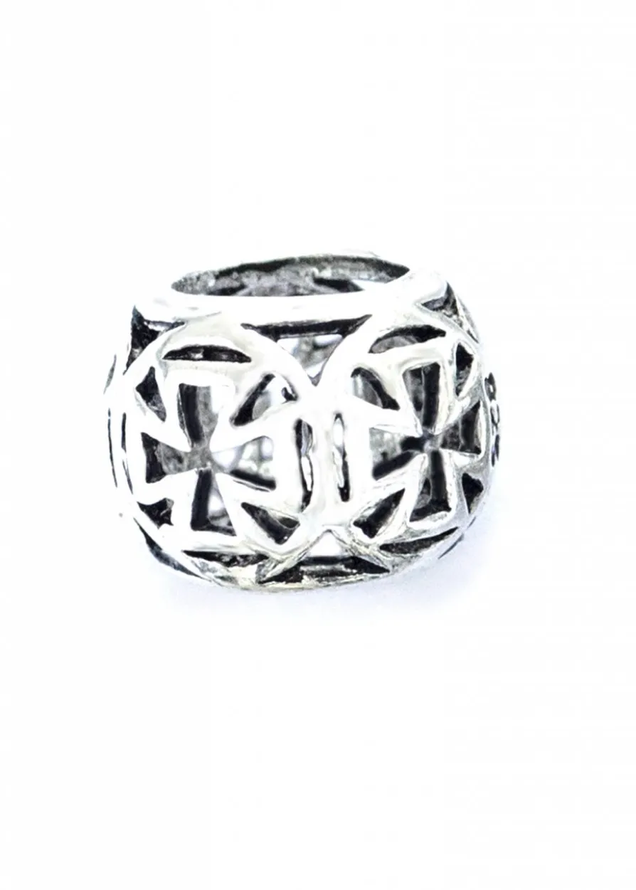 Bartperle mit Templerkreuz aus Silber