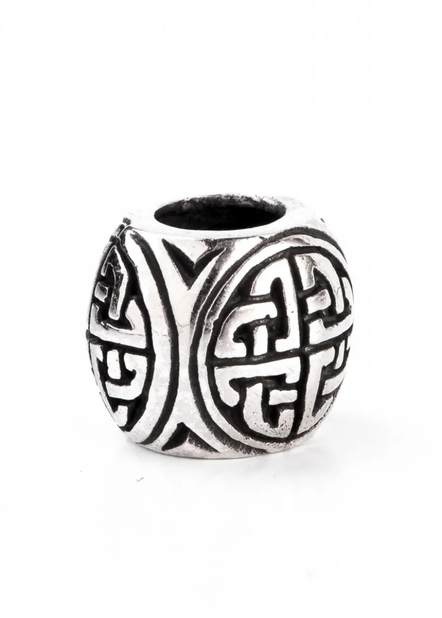 Bartperle und Haarperle mit Wikinger-Knoten aus Silber