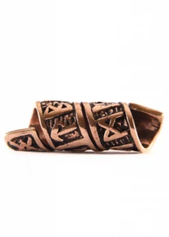 Bartperle und Lockenperle mit Runenspirale aus Bronze