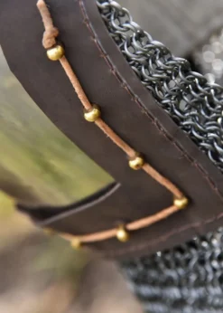 Beckenhaube mit Kettenbrünne aus Rundringen, 2 mm Stahl