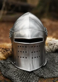 Beckenhaube mit Visier, 1,6 mm Stahl