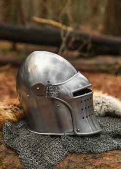 Beckenhaube mit Visier, 1,6 mm Stahl