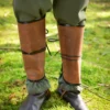 Beinschutz aus Leder, Paar, braun