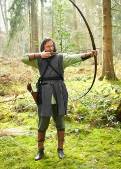 Beinschutz aus Leder, Paar, braun
