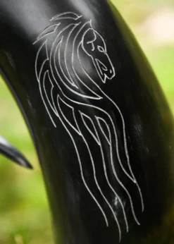Bierkrug aus Horn - Horse Lords