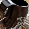 Bierkrug aus Horn - Mjölnir, Thorshammer