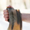 Bierkrug aus Horn - Sleipnir