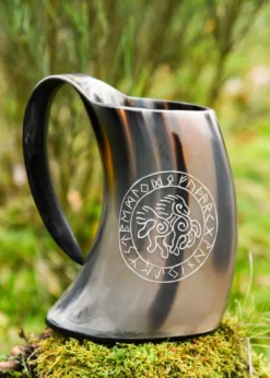 Bierkrug aus Horn - Sleipnir