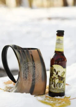 Bierkrug aus Horn - Sleipnir