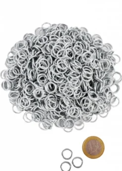 BMSZ 1kg Paket lose Kettenringe, unvernietet, ID8mm, verzinkt