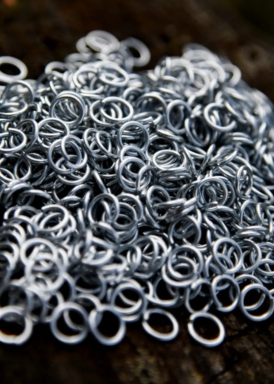 BMSZ 1kg Paket lose Kettenringe, unvernietet, ID8mm, verzinkt