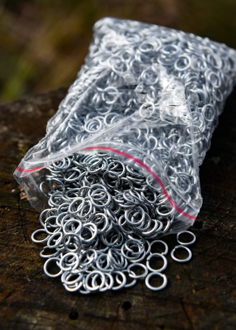 BMSZ 1kg Paket lose Kettenringe, unvernietet, ID8mm, verzinkt