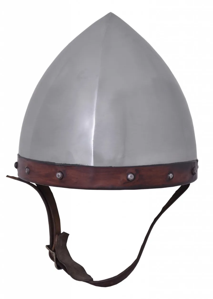 Bogenschützen Helm, 1.6 mm Stahl, mit Lederinlet