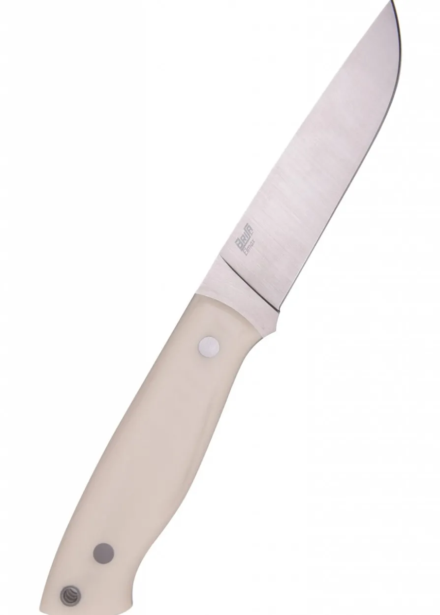 Brisa Trapper 115, elfenbeinfarbiges Micarta, Flachschliff