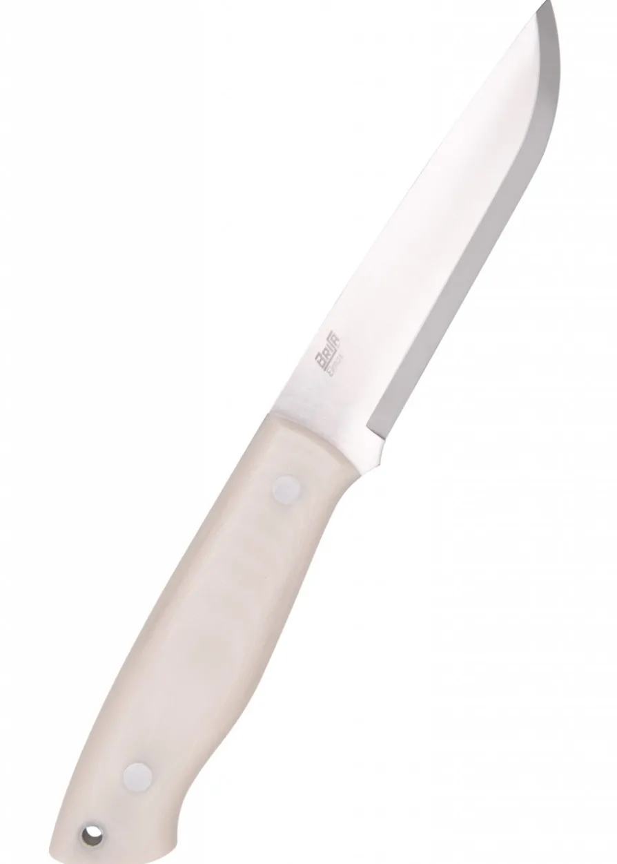 Brisa Trapper 115, elfenbeinfarbiges Micarta, Scandi