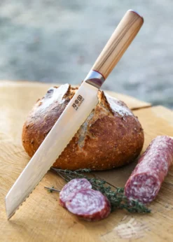 Brotmesser, Damaststahl