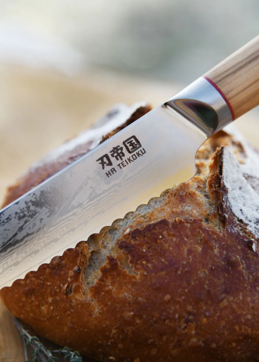 Brotmesser, Damaststahl