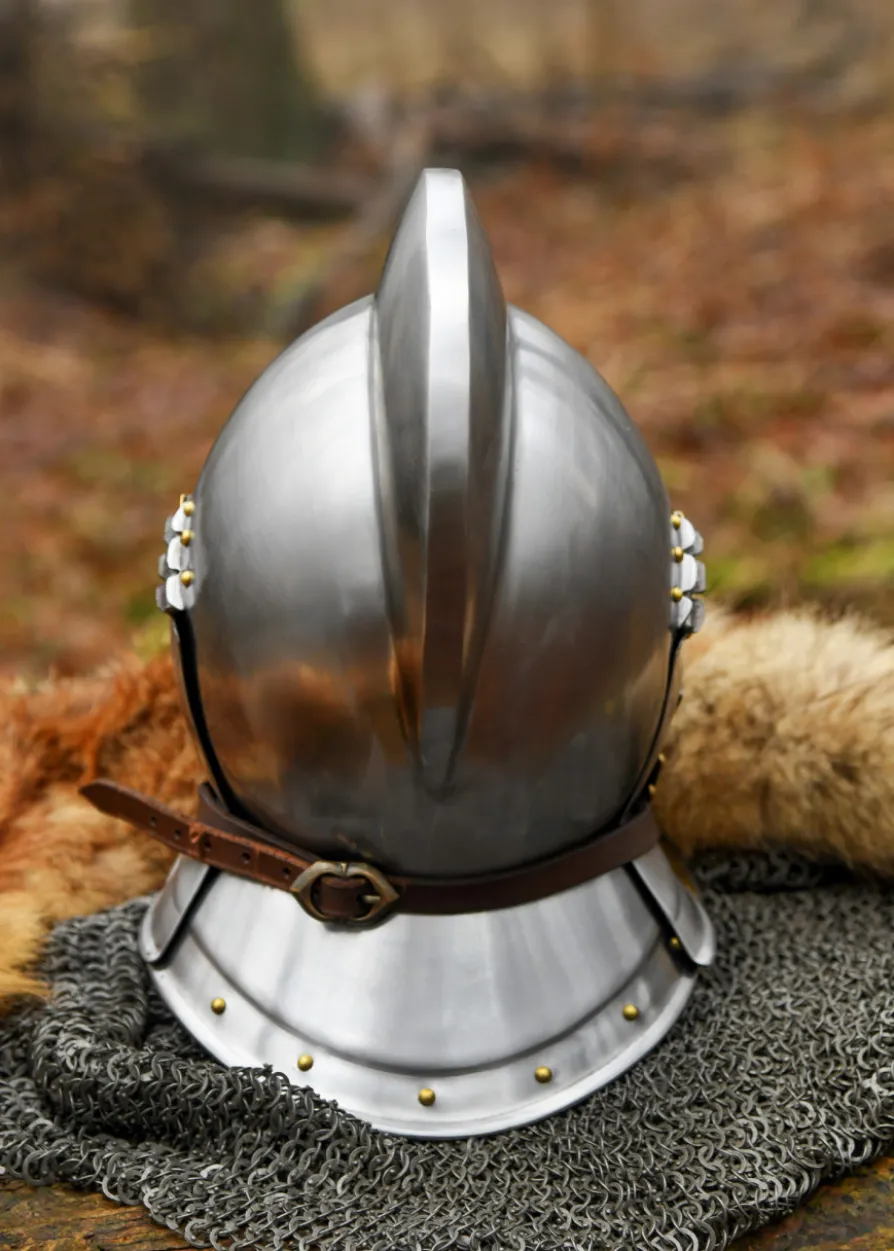 Burgonet, oder Sturmhaube, 1,2 mm Stahl