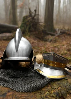 Burgonet, oder Sturmhaube, 1,2 mm Stahl