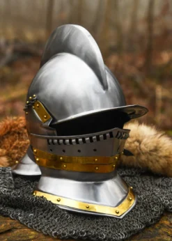 Burgonet, oder Sturmhaube, 1,2 mm Stahl