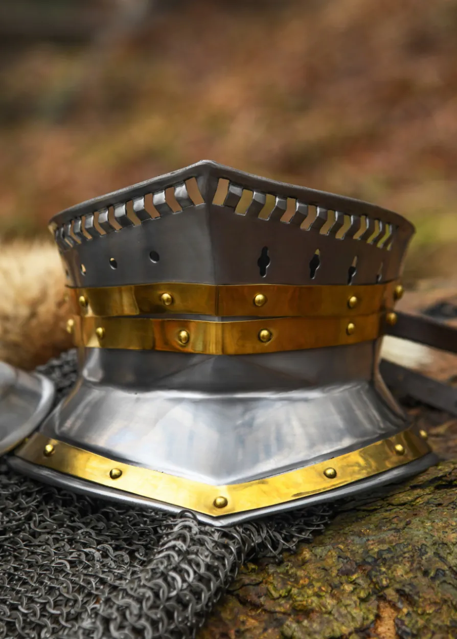 Burgonet, oder Sturmhaube, 1,2 mm Stahl