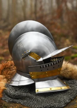 Burgonet, oder Sturmhaube, 1,2 mm Stahl
