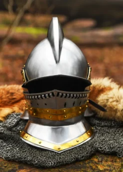 Burgonet, oder Sturmhaube, 1,2 mm Stahl