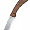 Bushcraft Messer mit Nussbaumgriff und Lederscheide, BeaverCraft