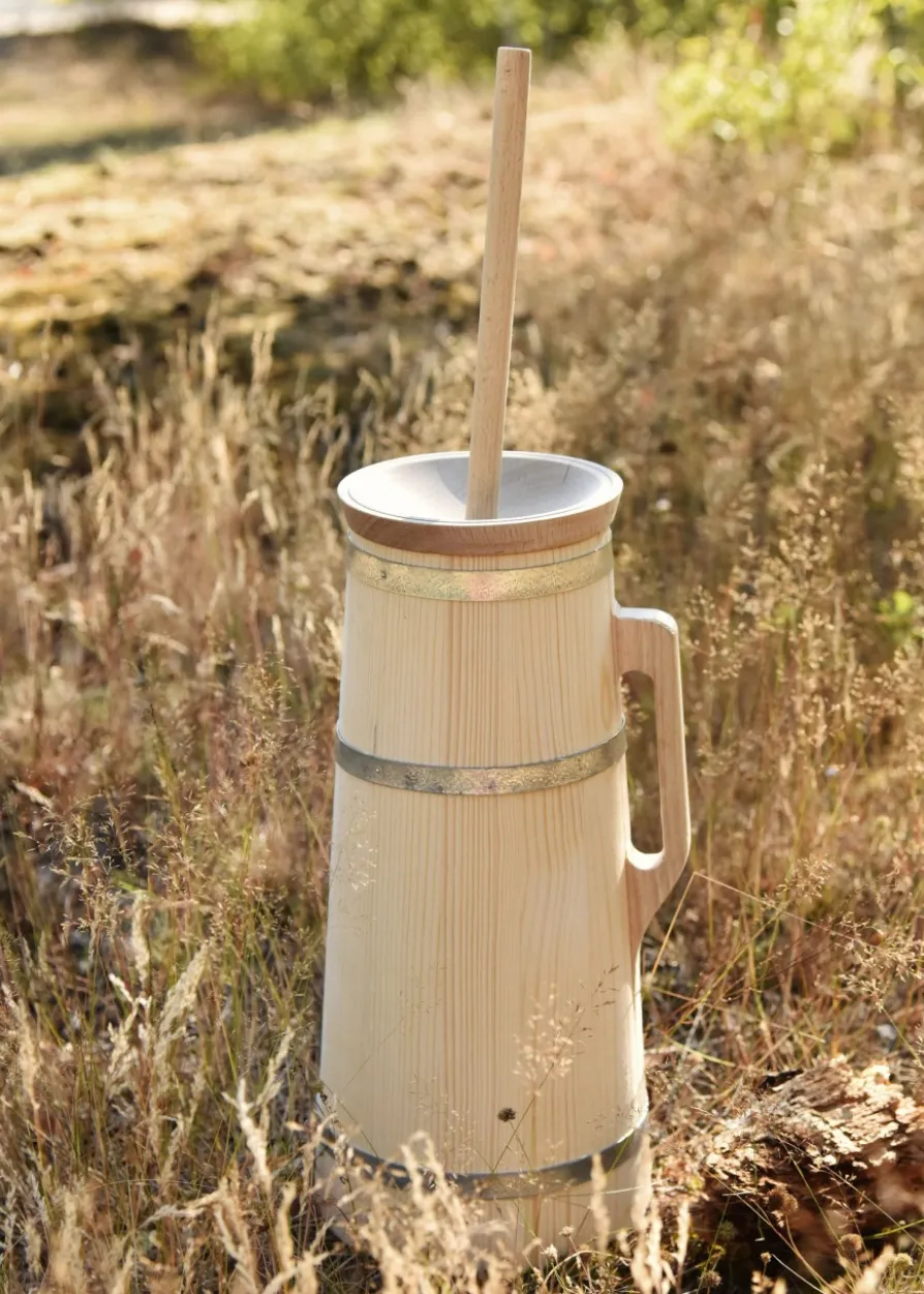 Butterfass aus Fichtenholz, ca. 65 x 20 x 14 cm