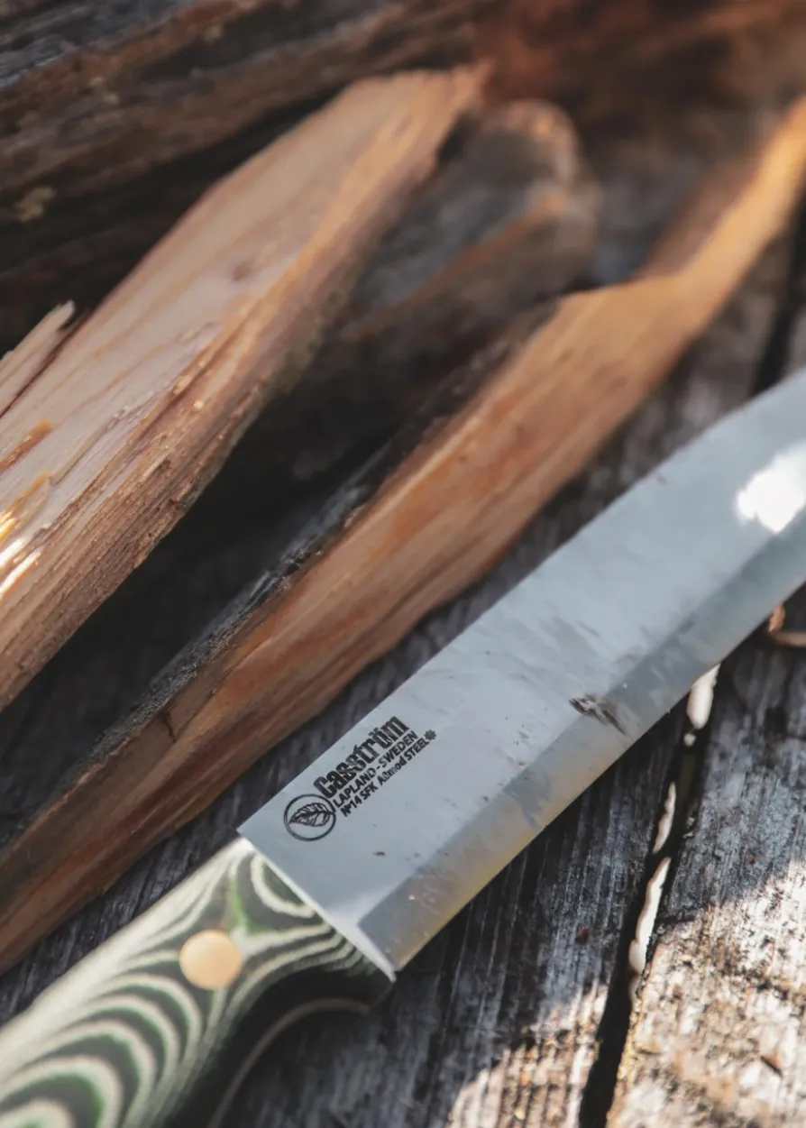 Casström, SWEDISH FOREST KNIFE NO. 14, GREEN MICARTA