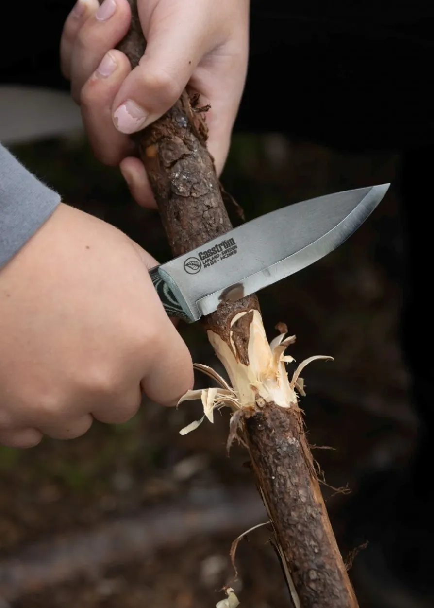 Casström, SWEDISH FOREST KNIFE NO. 8, GREEN MICARTA, FEUERSTAHL