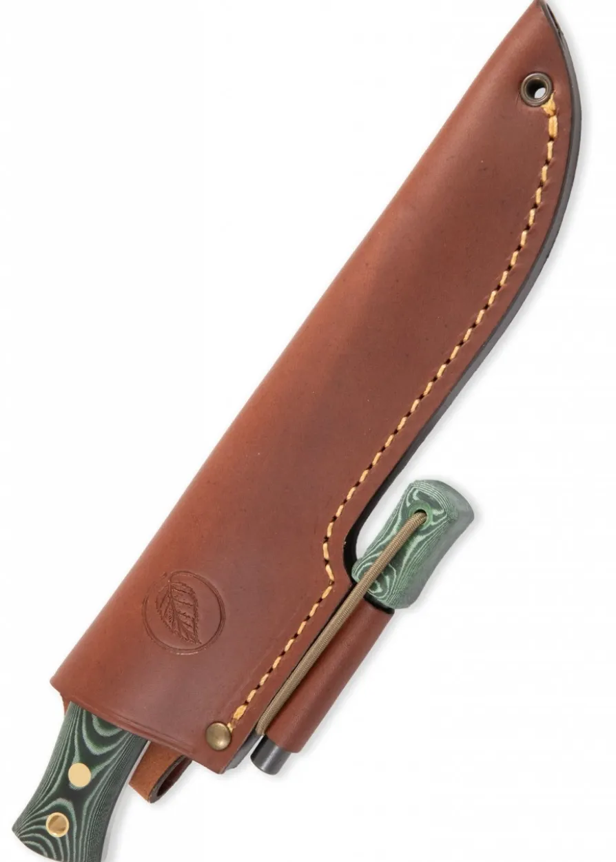 Casström, SWEDISH FOREST KNIFE NO. 14, GREEN MICARTA, FEUERSTAHL
