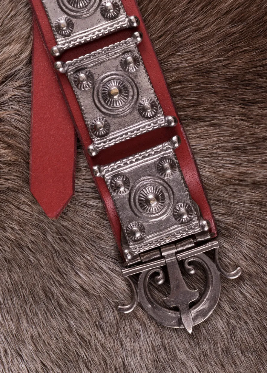Cingulum, Römischer Gürtel Typ Mainz, Leder u. Messing (verzinnt)