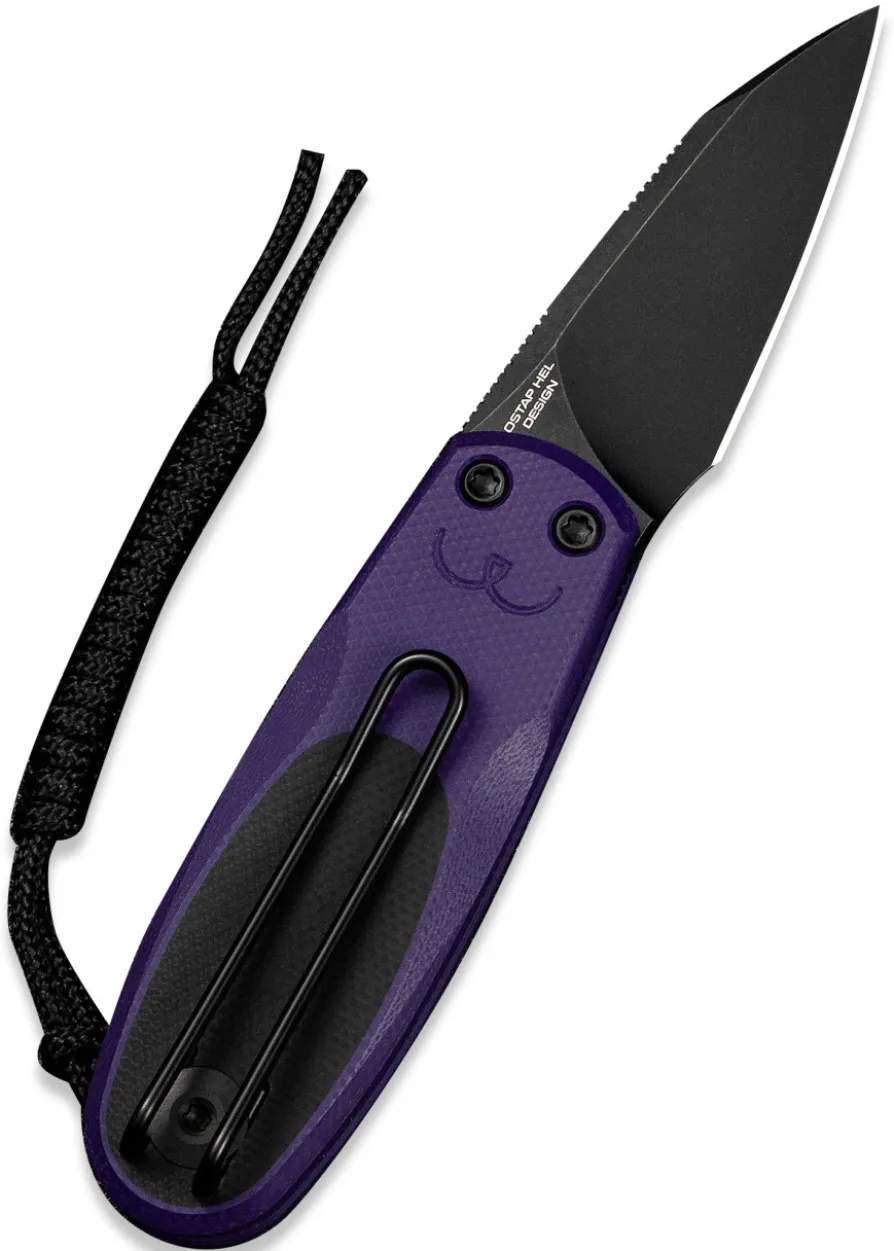 Civivi Purr Nitro-V Purple + Black G10, Black Stonewash, Taschenmesser
