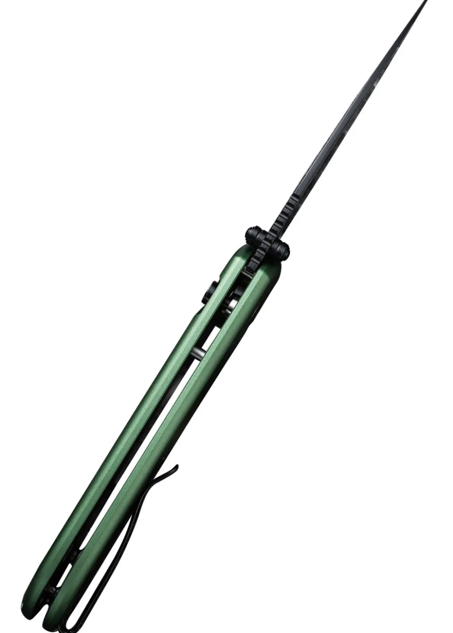 CIVIVI Qubit, grün, Damast, Taschenmesser