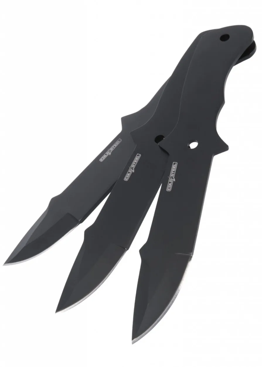 Cold Steel Wurfmesser mit Drop Point-Klinge und Nylon Scheide, 3er Pack